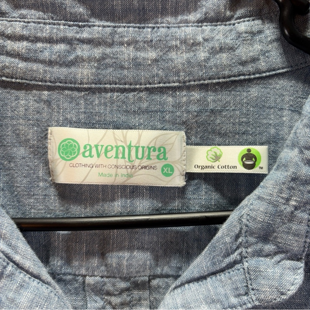 Aventura Organic Cotton Womens XL Denim Button Up Long Sleeve - Picture 3 of 7